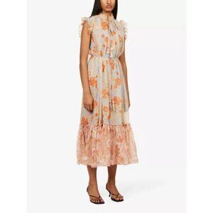 Zimmermann Postcard Sleeveless Dress in Mixed Swirl Floral